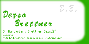 dezso brettner business card